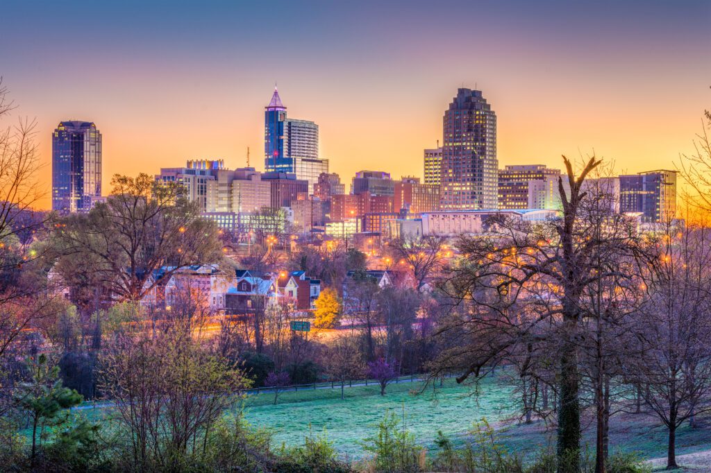 Raleigh north carolina usa skyline